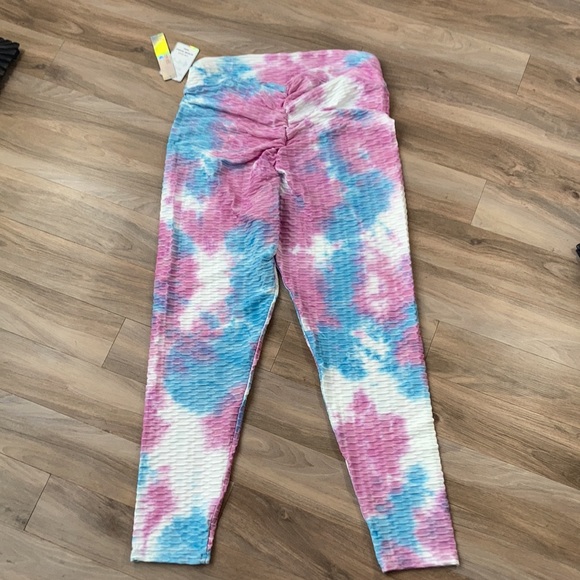 Pants - Tie dye print active wear pant w/ stretch casual 3X juniors